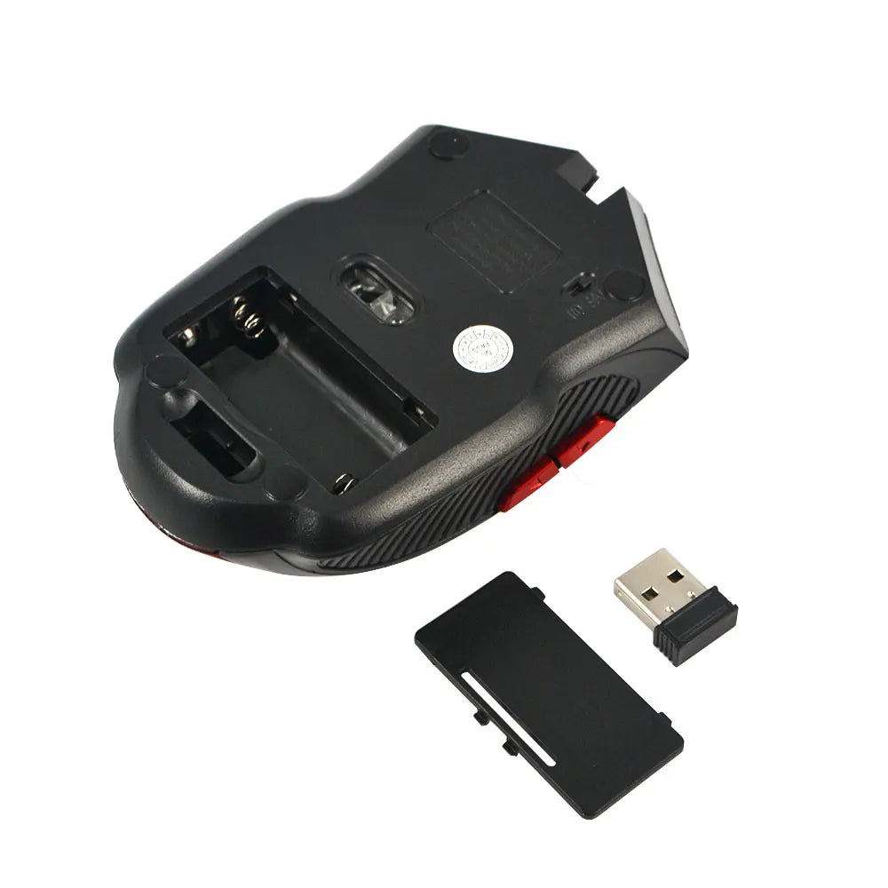 2.4GHz Wireless Gaming Mouse with USB Receiver - 6D Optical Design for Laptop and PC Gamers