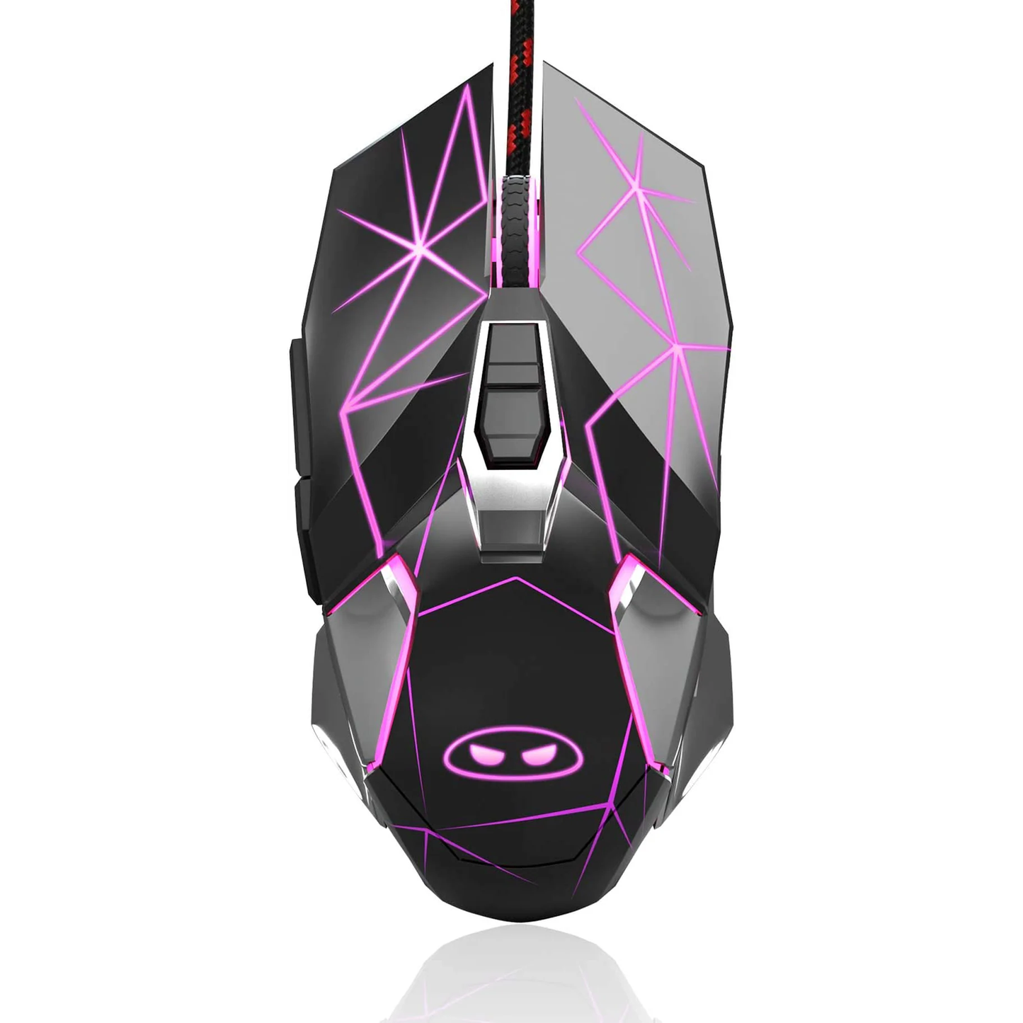 G10 Gaming Mouse Wired, 7 Colors Breathing LED Backlit Gaming Mouse, 6 Adjustable Speeds, Ergonomic Optical Computer Mouse with 7 Buttons for Windows PC Gamers
