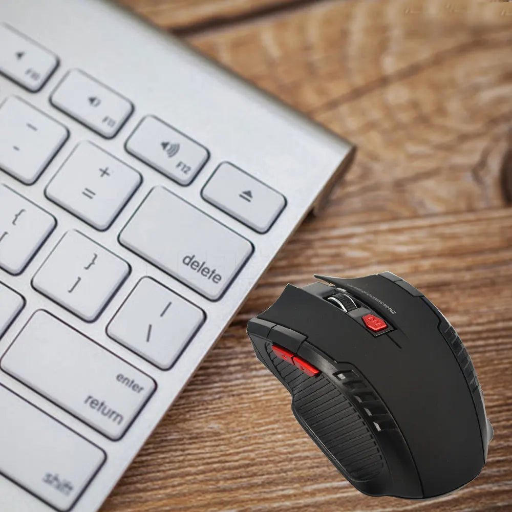 2.4GHz Wireless Gaming Mouse with USB Receiver - 6D Optical Design for Laptop and PC Gamers